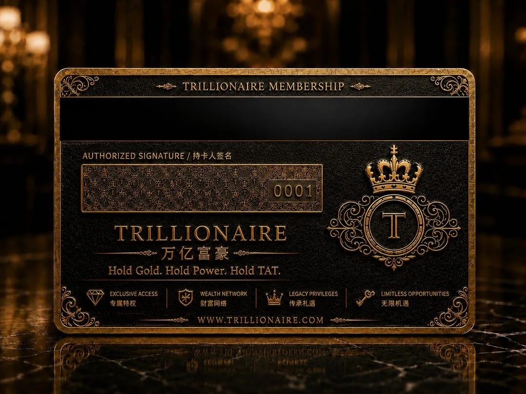 Trillionaire Membership card, back